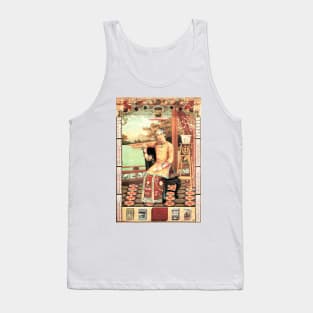 British American Tobacco Chinese Cigarettes Woman Advertisement Poster Tank Top